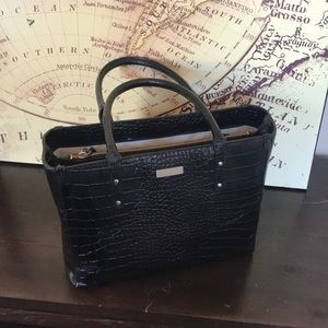 Kate Spade Black Crocodile Tote